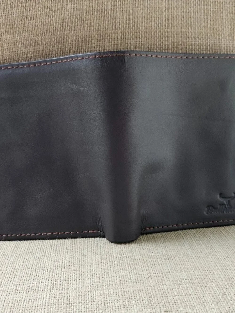 Brown Leather Cardholder Billfold Handmade WALLET Purse Multiple Compartments